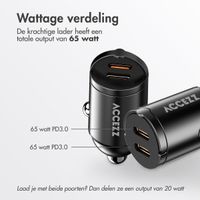 Accezz Autolader | Snellader met 2 poorten - 2x USB-C 65 watt