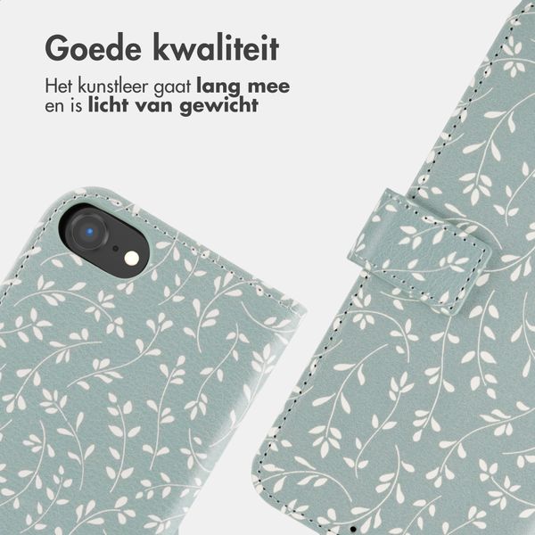 imoshion Design Bookcase Apple iPhone 17e / 16e - Smoke Green Flowers