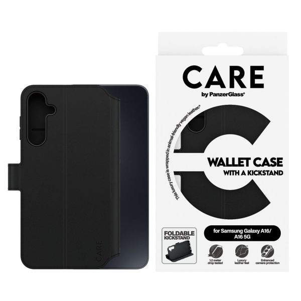 CARE by PanzerGlass Feature Wallet Case w. Kickstand Samsung Galaxy A16 - Zwart