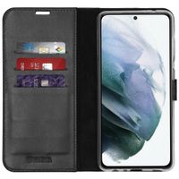 Valenta Leather Bookcase Samsung Galaxy S21 - Zwart