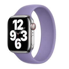 Apple Siliconen solobandje Apple Watch | 44/45/46/49 mm - Maat 10 - English Lavender