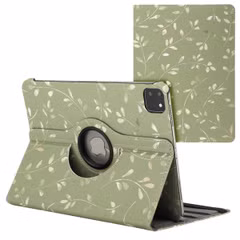 imoshion 360° Draaibare Design Bookcase Apple iPad Pro 11 (2024) M4 - Green Flowers