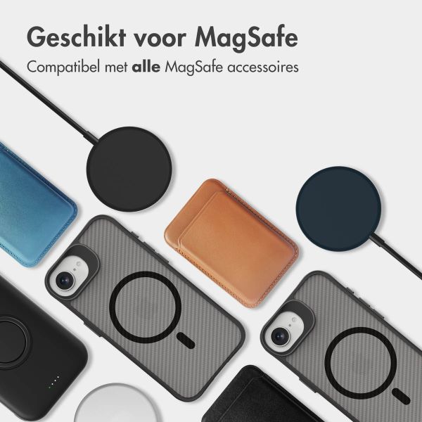 imoshion Rugged Hybrid Carbon Case met MagSafe iPhone 16e - Zwart