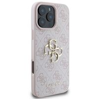 Guess 4G Metal Logo Backcover Apple iPhone 16 Pro - Roze