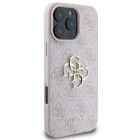 Guess 4G Metal Logo Backcover iPhone 16 Pro - Roze