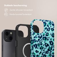 Selencia Vivid Tough Backcover met MagSafe iPhone 13 - Wild Spots Light Blue