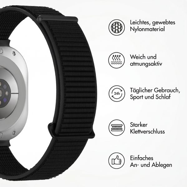 imoshion Nylon bandje Samsung Galaxy Watch Ultra 2 (2026) / Ultra (2024/2025) - Zwart