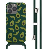 imoshion Siliconen design hoesje met koord iPhone 13 Pro - Avocado Green