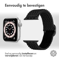 imoshion Elastisch nylonbandje Apple Watch Series 1 t/m 9 / SE (38/40/41 mm) | Series 10 / 11 (42 mm) - Zwart