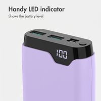 imoshion Power bank 20,000 mAh - 22.5W Fast charger - USB-C / USB-A - Lilac
