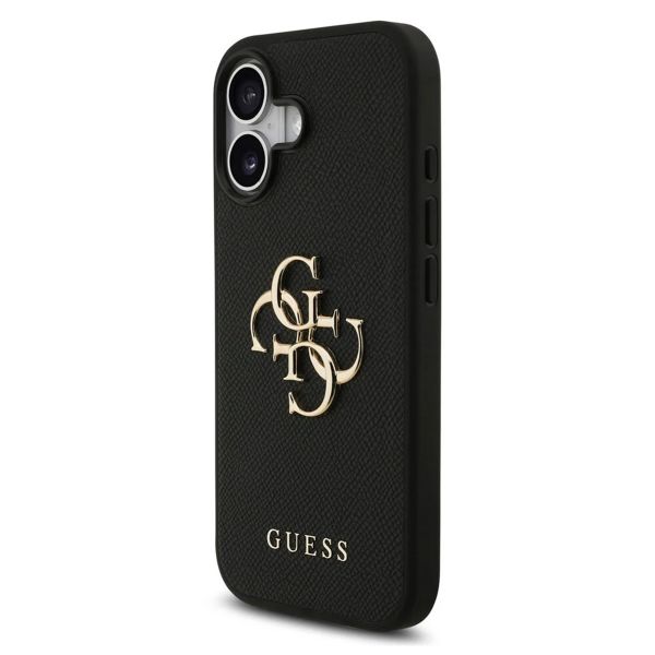 Guess Big 4G Logo Backcover Grained Apple iPhone 17 - Zwart