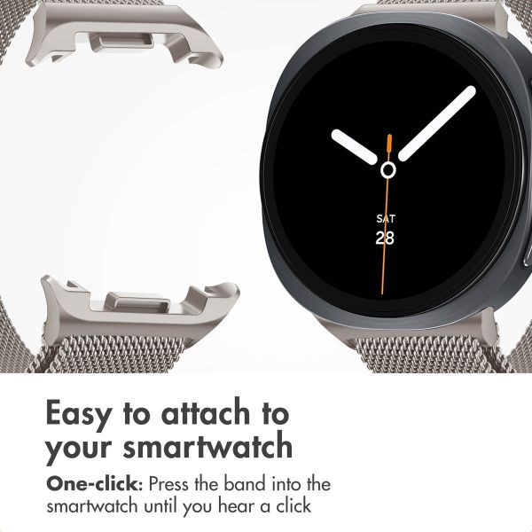 imoshion Milanese magnetic band Samsung Galaxy Watch 9 (40/44mm) / Watch 8 (40/44mm) / Classic (46mm) - Starlight