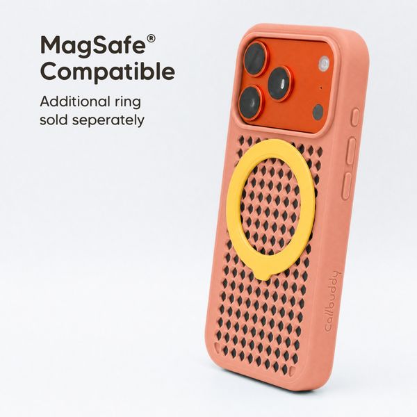Callbuddy Hoesje met Strap Apple iPhone 17 Pro - Coral Pop