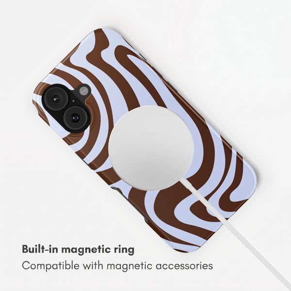 Selencia Vivid Back Cover with MagSafe Apple iPhone 16 - Dream Swirl Chocolate