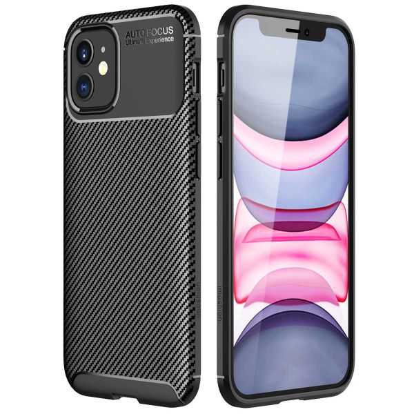 imoshion Carbon Softcase Backcover iPhone 12 Mini - Zwart