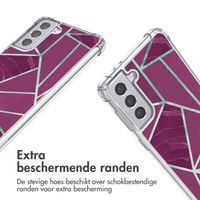 imoshion Design hoesje met koord Samsung Galaxy S21 - Bordeaux Graphic