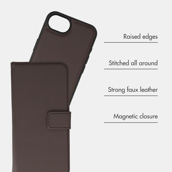 imoshion Detachable 2-in-1 Luxury Bookcase Apple iPhone 17e / 16e - Brown