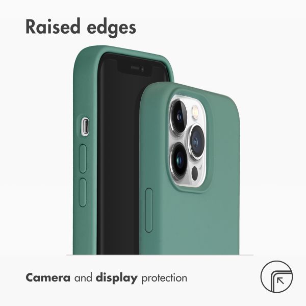 Accezz Liquid Silicone Back Cover with MagSafe Apple iPhone 13 Pro - Dark Green
