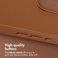 Accezz Leather Back Cover with MagSafe Apple iPhone 15 Pro Max - Sienna Brown