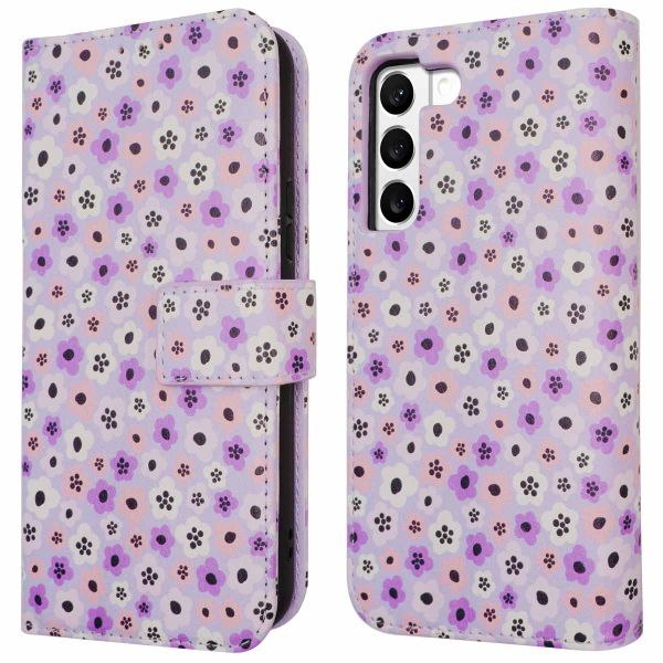 imoshion Design Bookcase Samsung Galaxy S22 - Purple Flowers