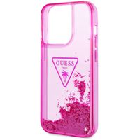 Guess Liquid Glitter Backcover iPhone 14 Pro Max - Fuchsia