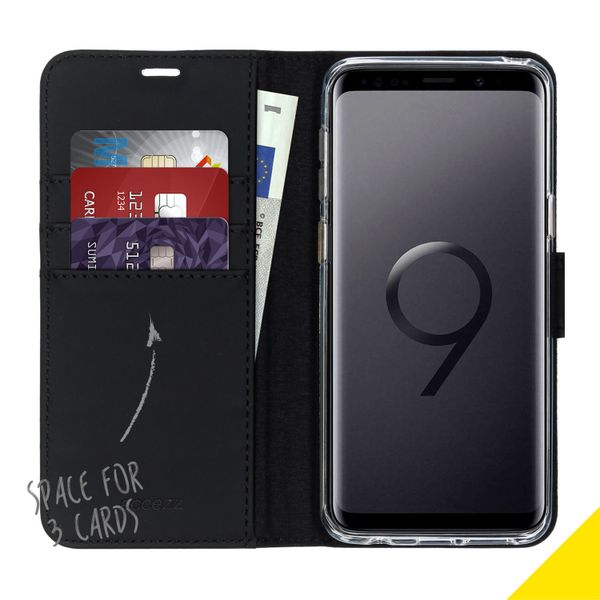 Accezz Wallet Softcase Bookcase Samsung Galaxy S9 - Zwart