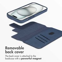 Accezz 2-in-1 Leather Bookcase with MagSafe Apple iPhone 15 - Nightfall Blue
