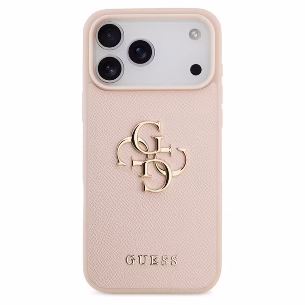 Guess Big 4G Logo Backcover Grained Apple iPhone 17 Pro Max - Roze