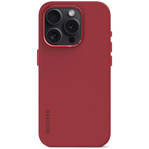 Decoded Silicone Backcover MagSafe iPhone 15 Pro - Rood