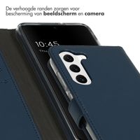 Selencia Echt Lederen Bookcase Samsung Galaxy S23 Plus - Blauw