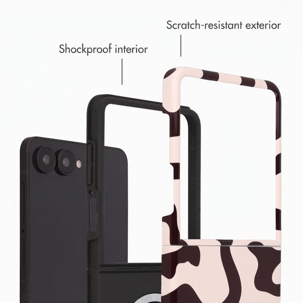 Selencia Vivid Back Cover with MagSafe Samsung Galaxy Z Flip 8 - Art Wave Black
