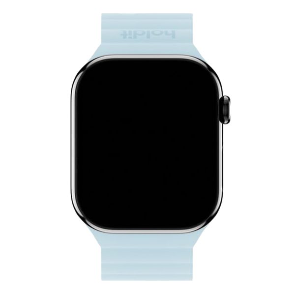 Holdit Siliconen bandje magneet Apple Watch Series 1 - 9 / SE (38/40/41 mm) | Series 10 / 11 (42 mm) - Mineral Blue / Grey
