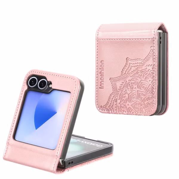 imoshion Mandala Bookcase Samsung Galaxy Z Flip 6 - Rosé Goud