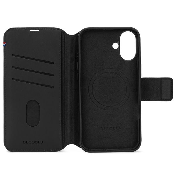 Decoded 2 in 1 Leather Detachable Wallet MagSafe iPhone 16 - Black