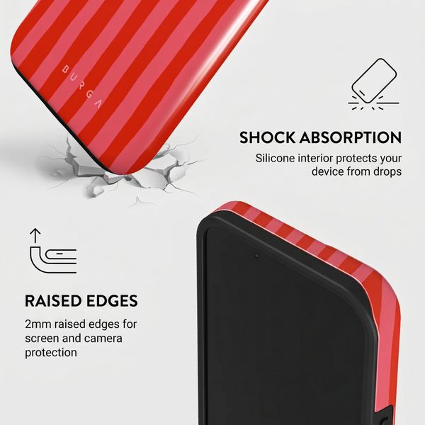 Burga Tough Back Cover with MagSafe Apple iPhone 14 - Pomegranate