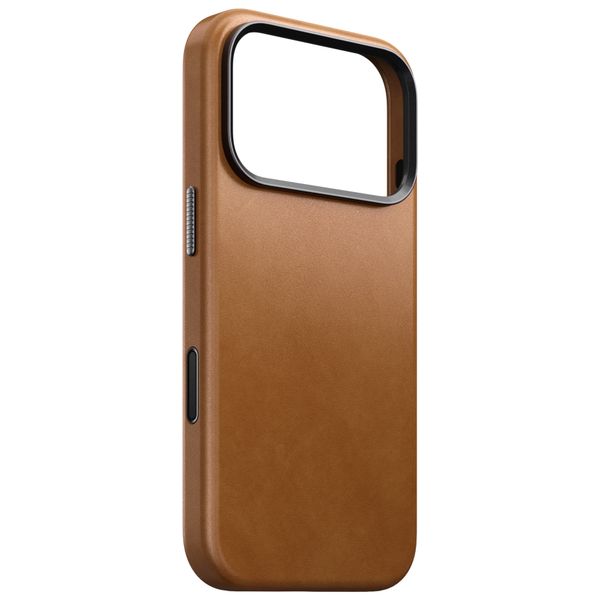 Nomad Traditional Leather Backcover met MagSafe Apple iPhone 18 Pro / 17 Pro - English Tan