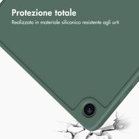 Accezz Smart Silicone Bookcase Samsung Galaxy Tab A9 8.7 inch - Donkergroen