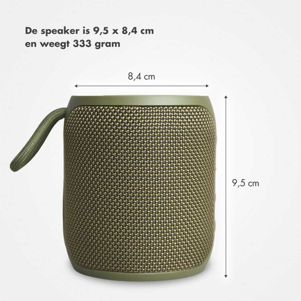 Selencia AquaPlay Bluetooth Speaker - Draadloze speaker - Waterproof - Army Green