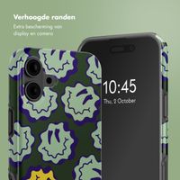 Selencia Vivid Backcover met MagSafe Apple iPhone 16 - Wavy Smiley Green