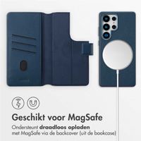 Accezz Leather Bookcase 2-in-1 met MagSafe Samsung Galaxy S25 Ultra - Nightfall Blue