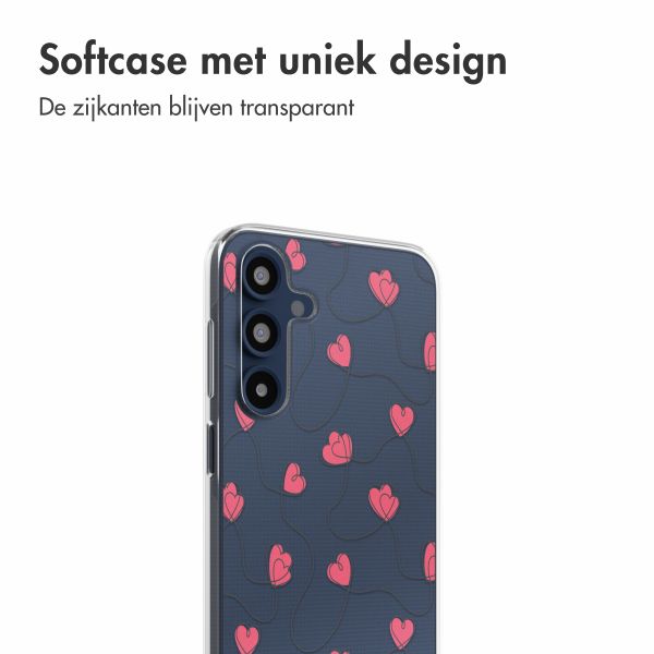 imoshion  Design hoesje Samsung Galaxy A16 - Dusty Rose Connected Hearts