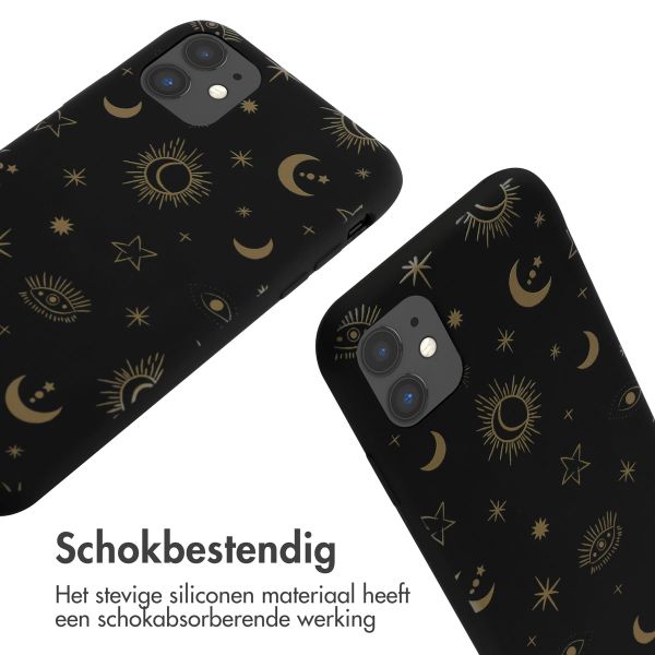 imoshion Siliconen design hoesje met koord Apple iPhone 11 - Sky Black