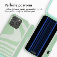 imoshion Siliconen design hoesje met koord Apple iPhone 15 Pro - Retro Green
