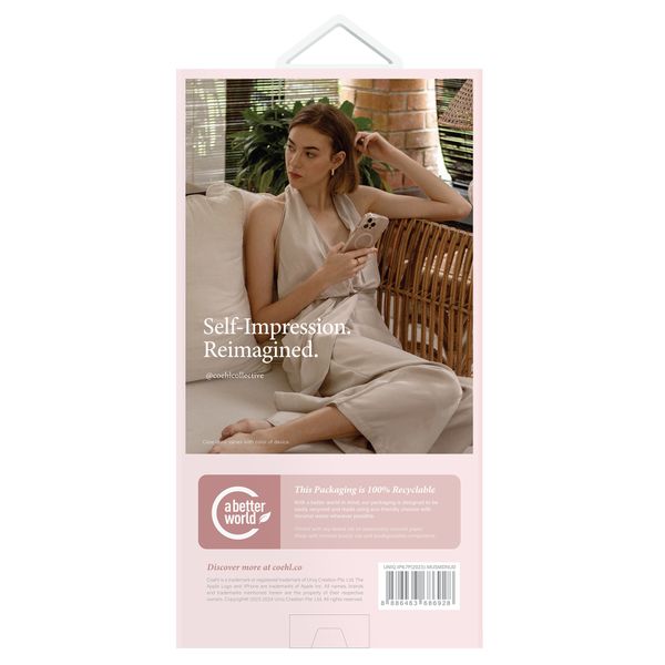 Coehl Muse MagSafe Backcover met koord Apple iPhone 15 Pro - Dusty Nude