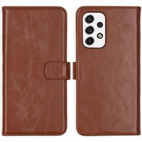 Selencia Echt Leren Bookcase Samsung Galaxy A53 - Lichtbruin