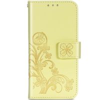 Klavertje Bloemen Bookcase iPhone SE (2022 / 2020) / 8 / 7 - Geel