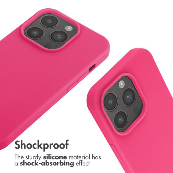 imoshion Silicone Case with Strap Apple iPhone 14 Pro - Fluor Roze