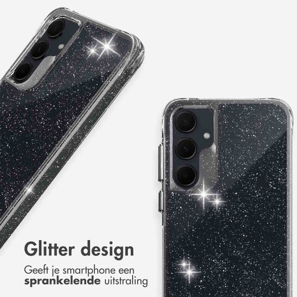 imoshion Clear Glitter Backcover Samsung Galaxy A55 - Zilver
