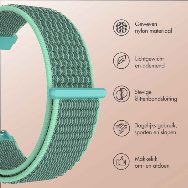 imoshion Nylon bandje klittenband - Universeel 20 mm aansluiting - Mintgroen