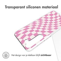 imoshion Design hoesje Samsung Galaxy S23 Plus - Retro Pink Check